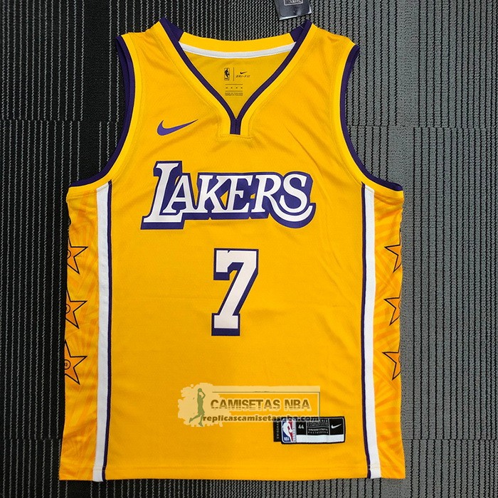 Camiseta Los Angeles Lakers Carmelo Anthony NO 7 Ciudad 2019-20 Amarillo